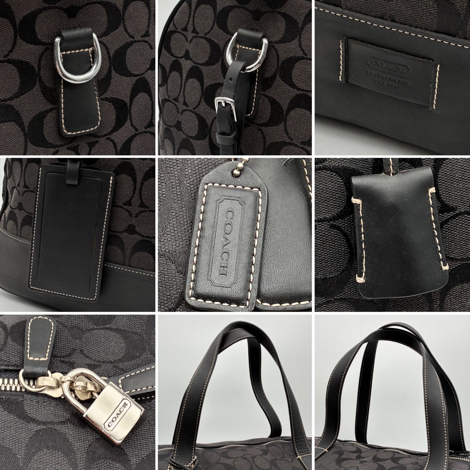 美品】コーチ COACH シグネチャー ボストンバッグ 旅行カバン 美品】コーチ COACH シグネチャー ボストンバッグ 旅行カバン