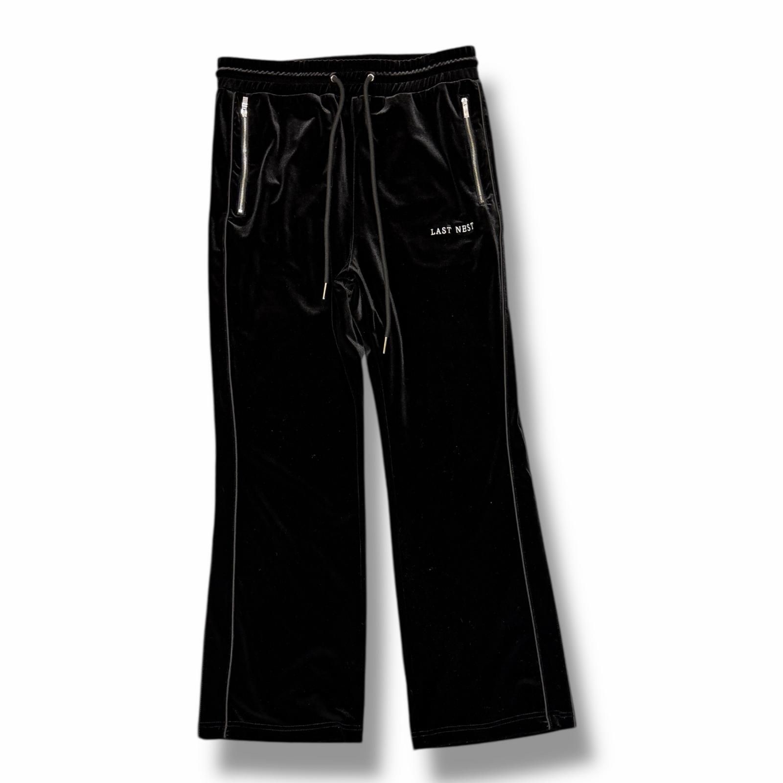 LAST NEST 25SS VELOUR EMB TRACK PANTS V2 エンブロイダリー刺繍 