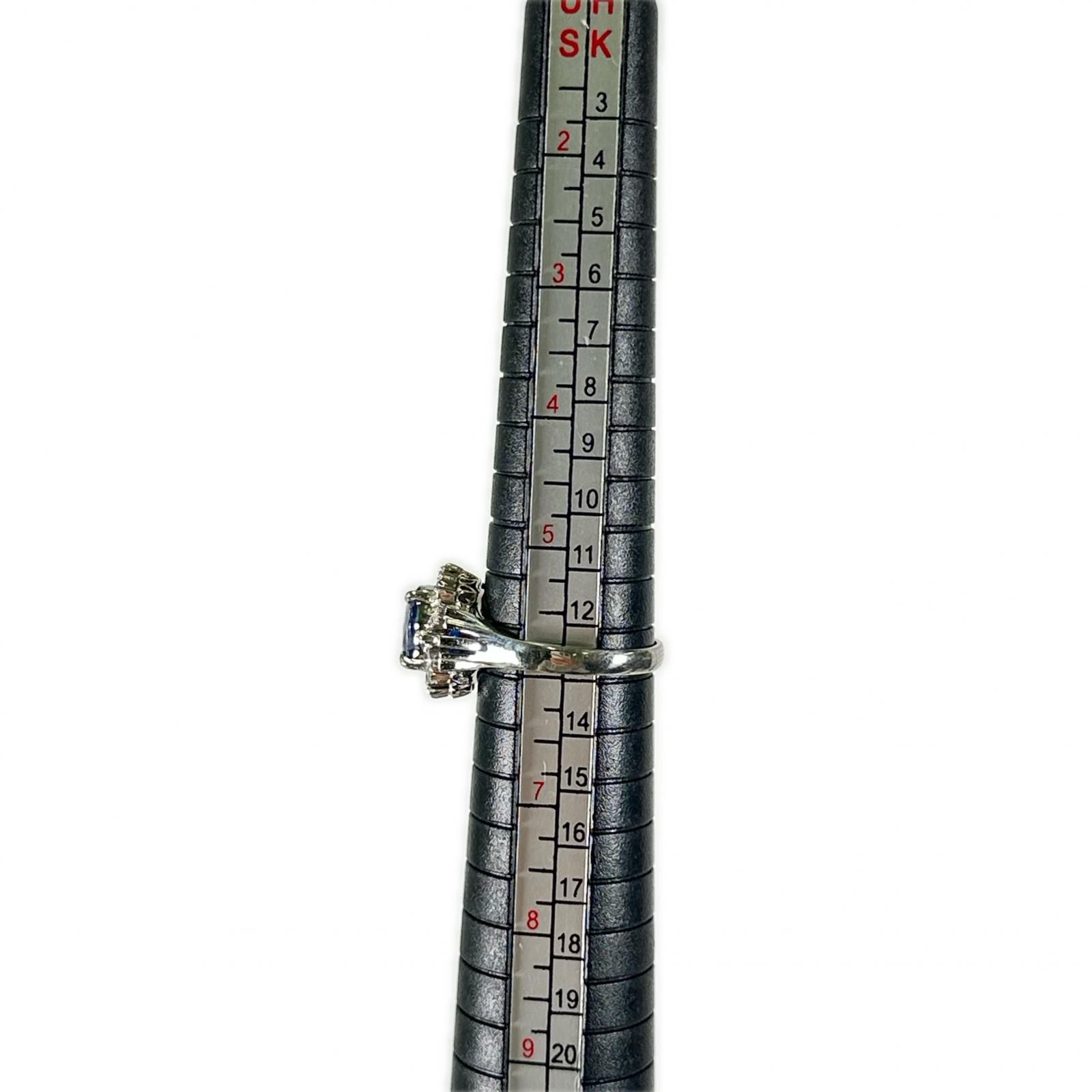 美品 リング 指輪 Pt900 S2.41 D0.25 ブルー シルバー サファイア 