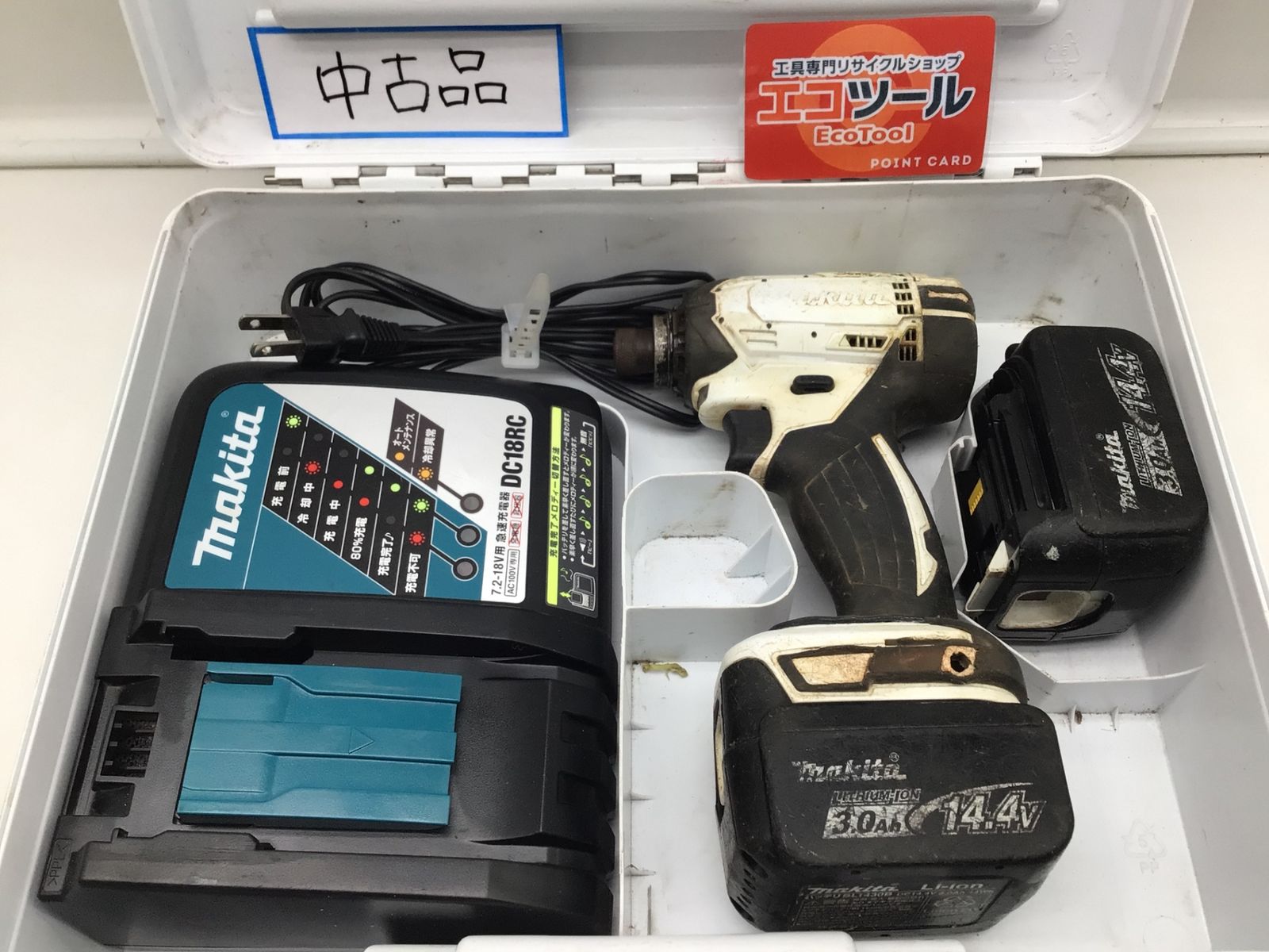 インパクトドライバー makita 18v　中古 中古品】Makita/マキタ TD138DRFXW 14.4v充電式インパクトドライバ
