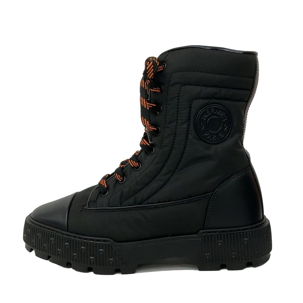 HERMES(エルメス) ショートブーツ 37 レディース フレッシュ 黒 