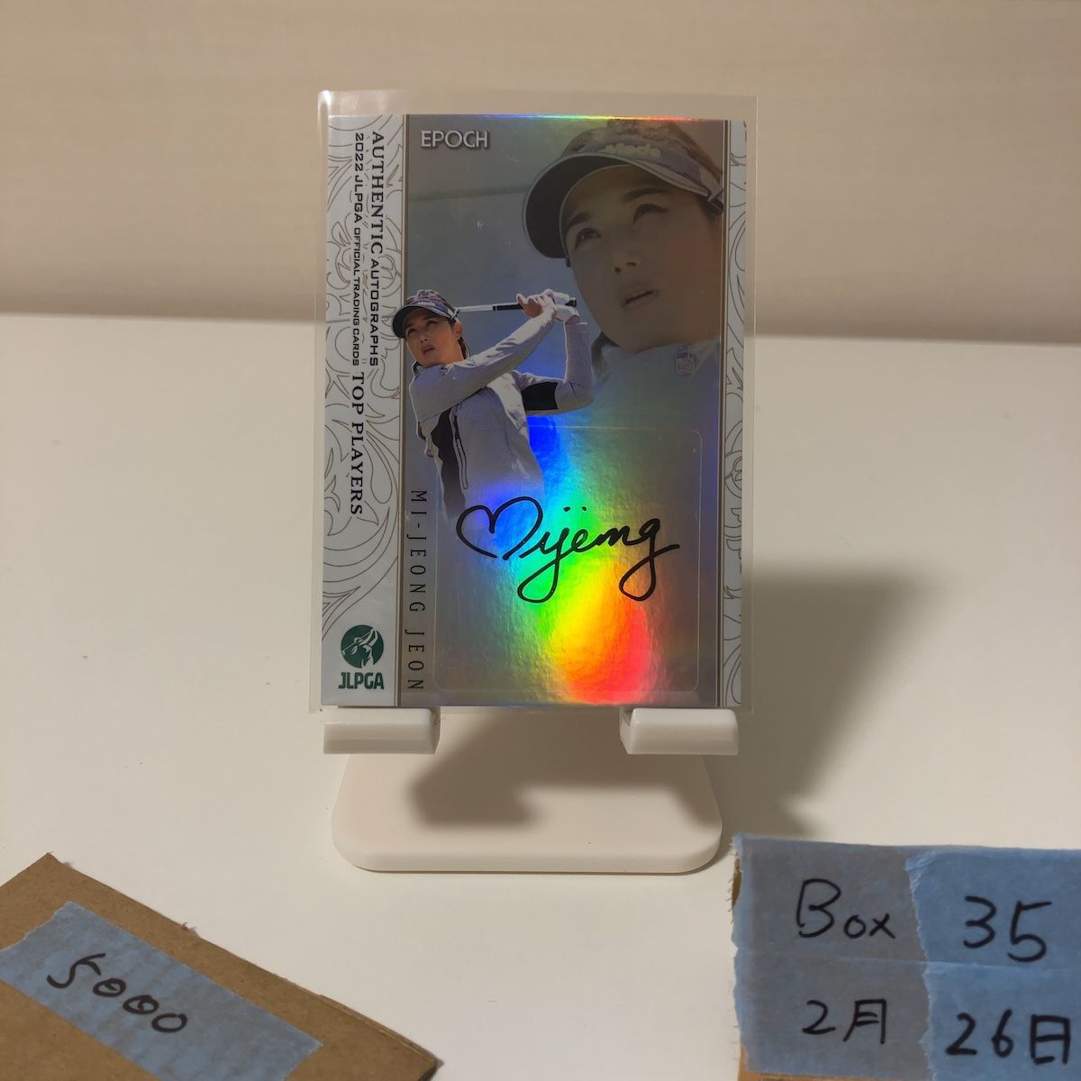2022 EPOCH Woman's Pro Golfer 全美貞 Mi Jeong Jeon 03/30 直筆サインカード JLPGA Top Players 女子プロゴルフ カード
