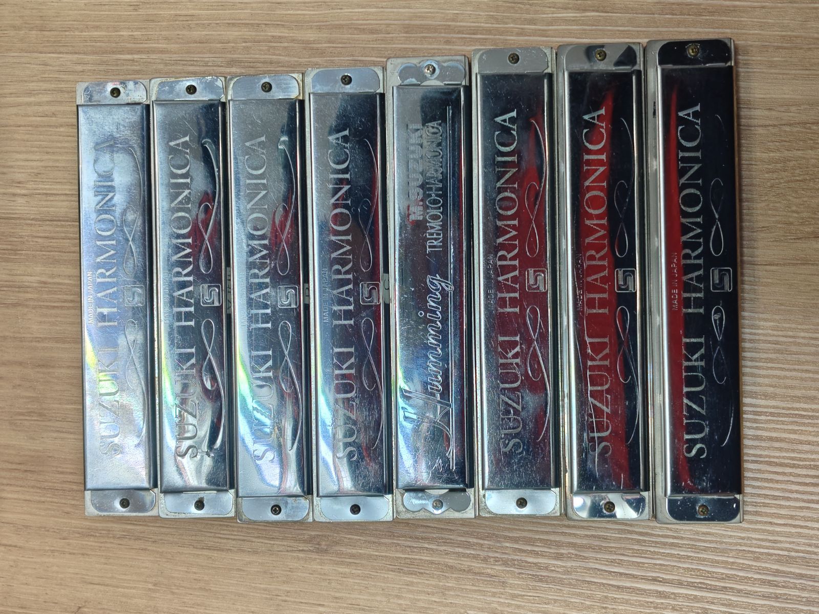 SUZUKI　ハーモニカ　８本セット