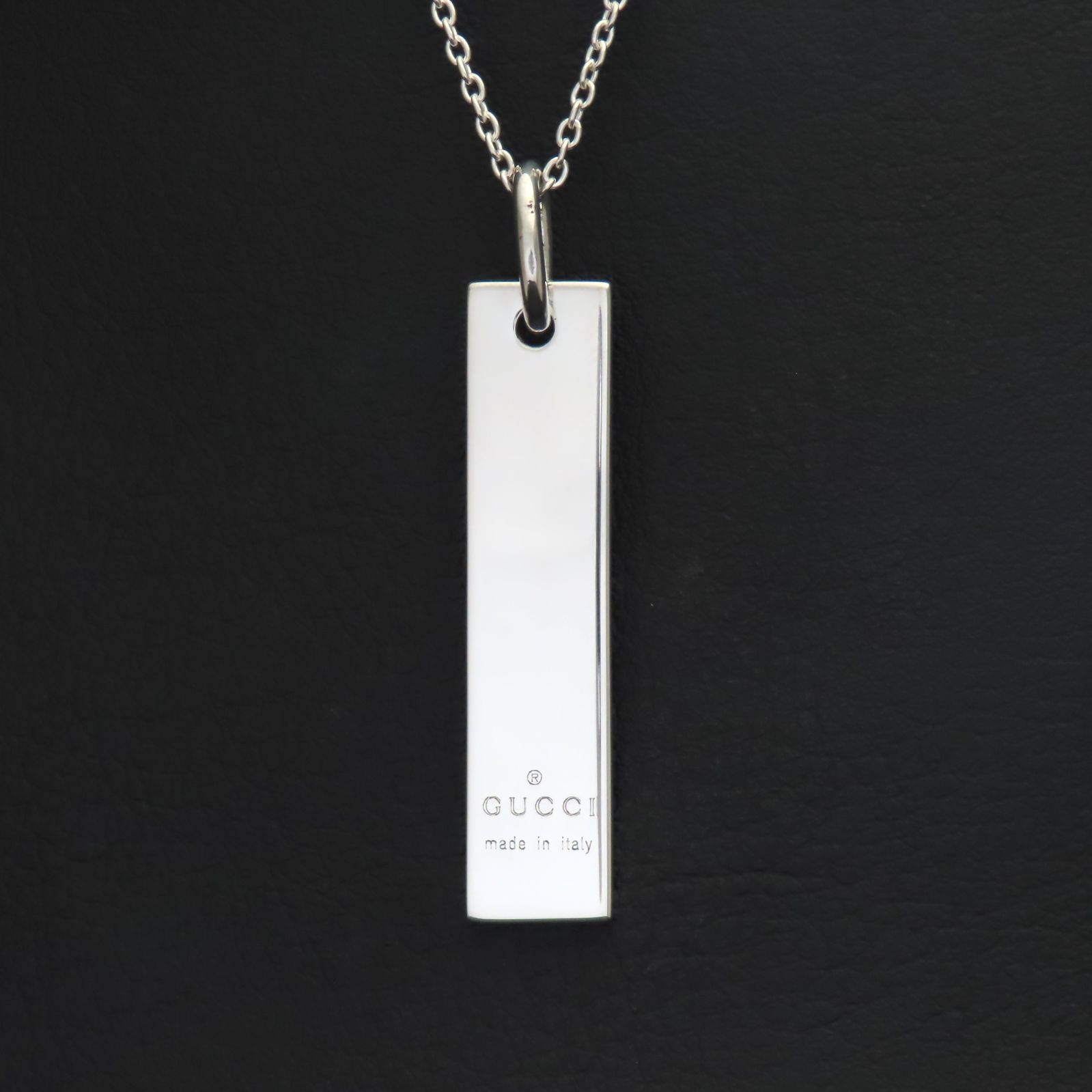 新品同様 美品 GUCCI グッチ プレート ネックレス ペンダント 8.1g 