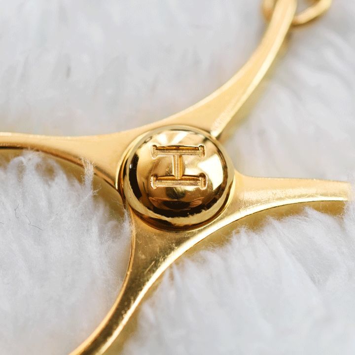 HERMES エルメス グローブホルダー 手袋ホルダー フィルー ゴールド