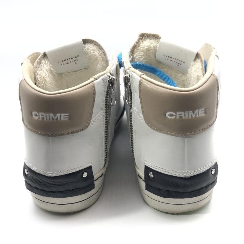 【中古】CRIME LONDON SK8 DELUXE MID サイズ43 ホワイト　クライム ロンドン[17][240017755251] 中古】CRIME LONDON SK8 DELUXE MID サイズ43 ホワイト クライム