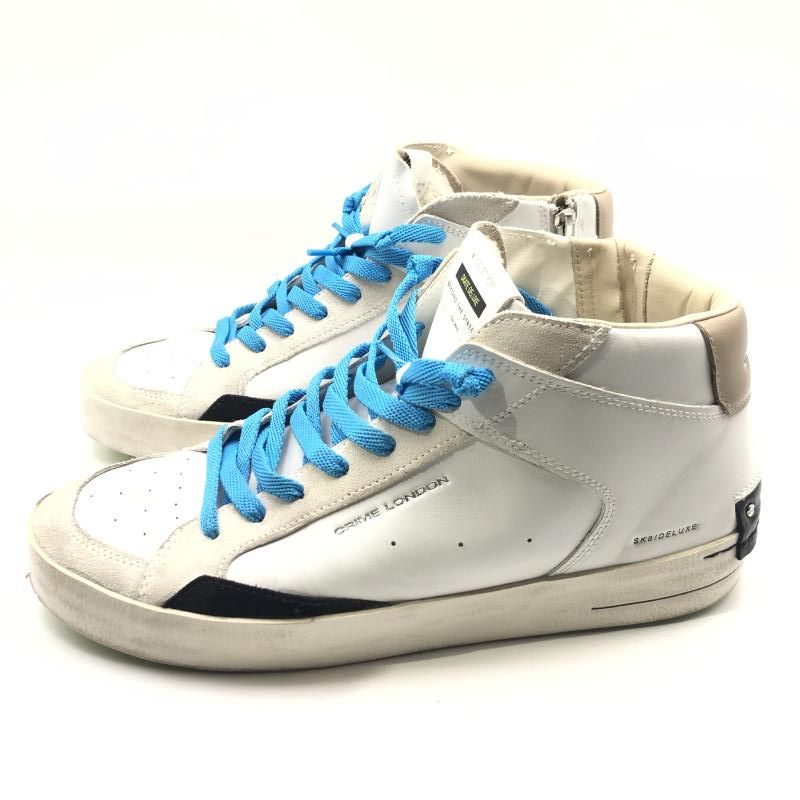 【中古】CRIME LONDON SK8 DELUXE MID サイズ43 ホワイト　クライム ロンドン[17][240017755251] 中古】CRIME LONDON SK8 DELUXE MID サイズ43 ホワイト クライム
