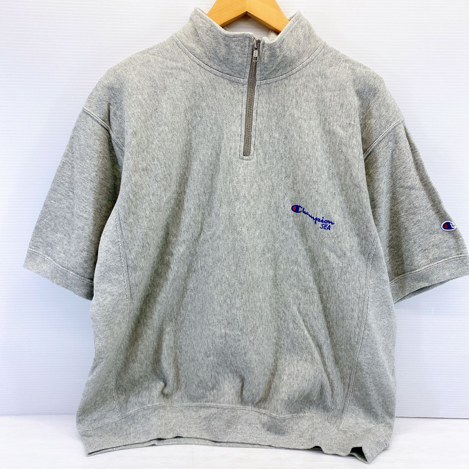 □Champion x Wind and sea ショートスリーブハーフジップスウェット 