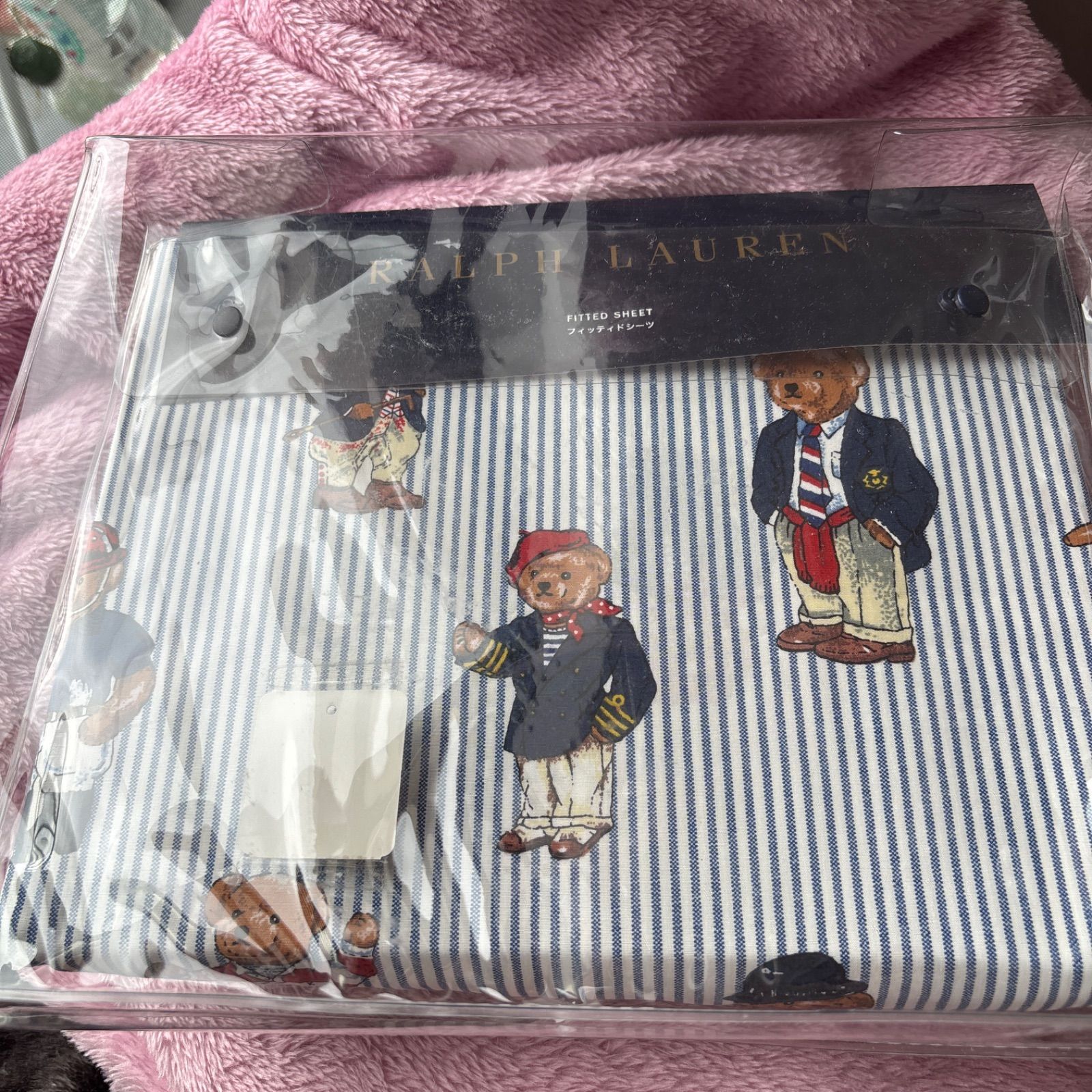 レア　Ralph Lauren ポロベア　シングル　シーツ　高級フィッティシーツ 17,889円