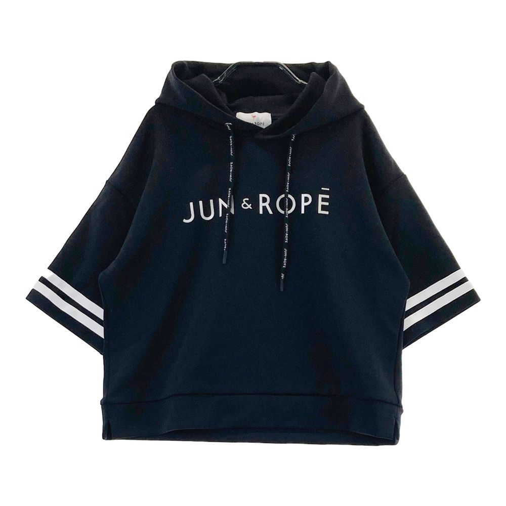 サイズ：L JUN&ROPE ジュン アンド ロペ フード付 半袖プルオーバー