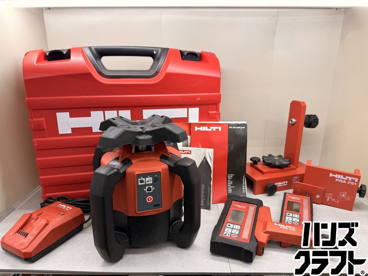 ♪ HILTI 回転レーザー PR30-HVS バッテリー 充電器 受光器 ケース ※未 