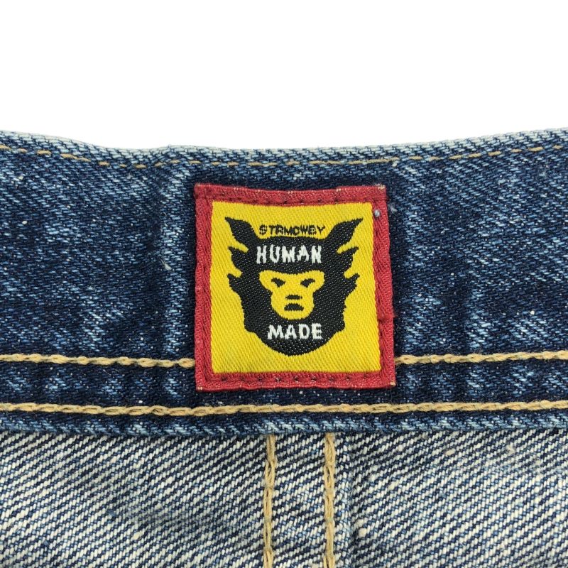 中古】HUMAN MADE ストレートデニムパンツ インディゴ サイズ36