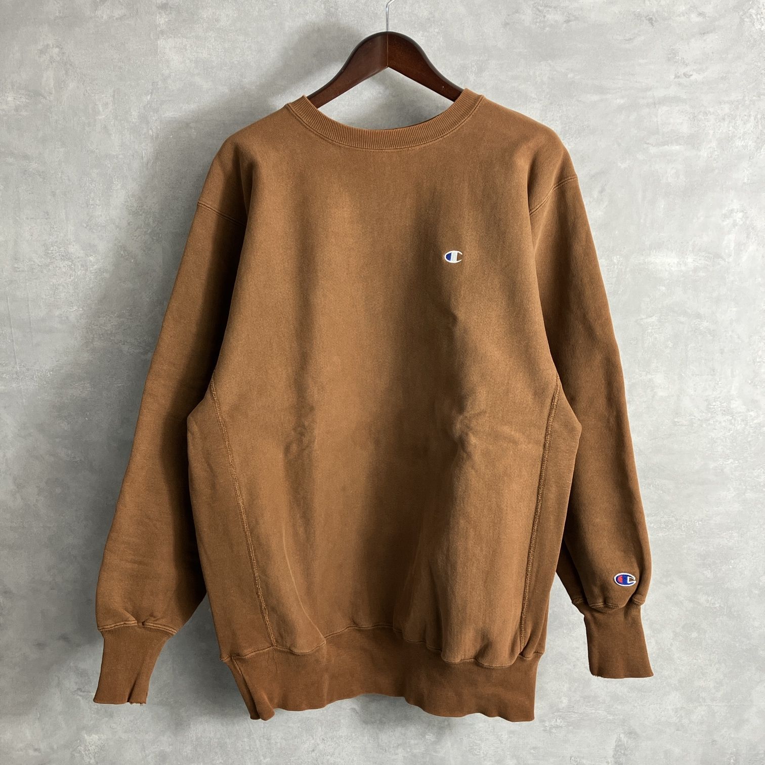 90's Champion リバースウィーブ スウェット ブラウン - メルカリ