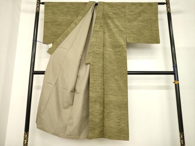 平和屋着物●男性　紬　アンサンブル　媚茶色　正絹　逸品　AABG5876ck 平和屋着物○男性 紬 アンサンブル 媚茶色 正絹 逸品 AABG5876ck