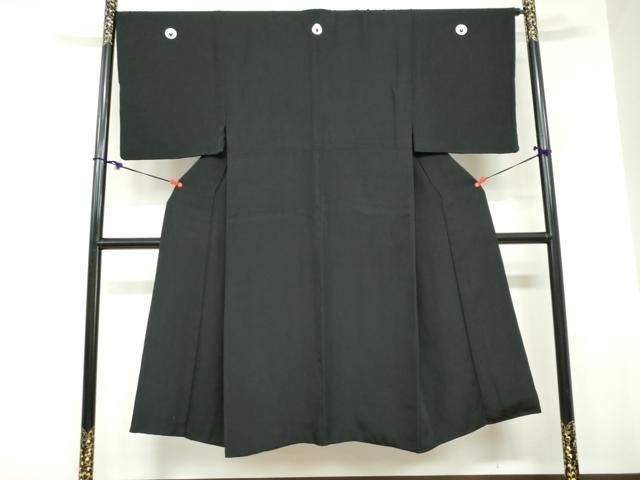 平和屋着物●男性 黒紋付 正絹 逸品 DABC2302ud