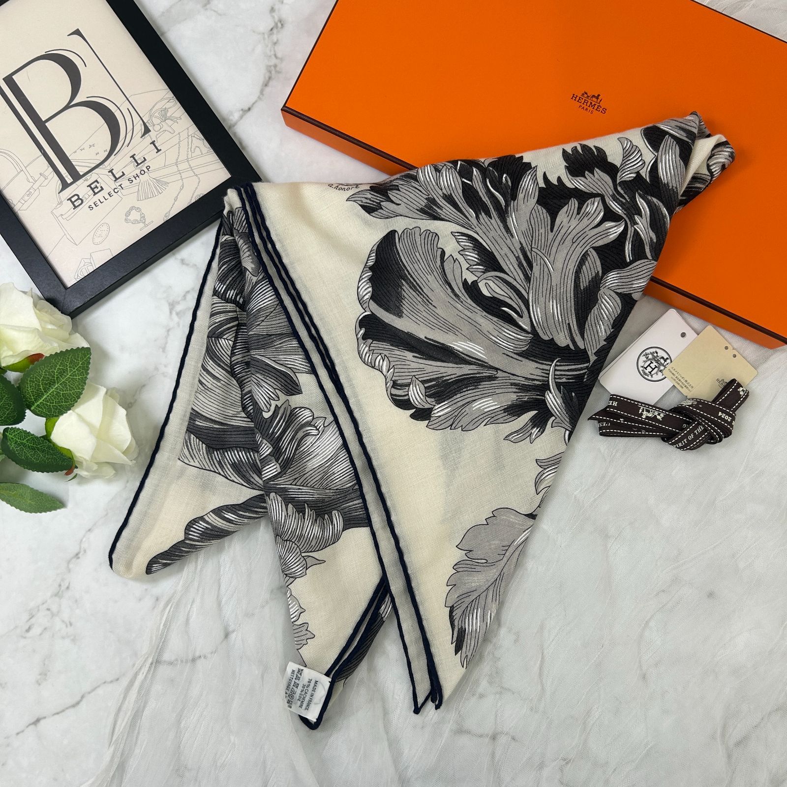 鑑定済み【 美品 】エルメス トライアングルジェアン 《 チューリップ