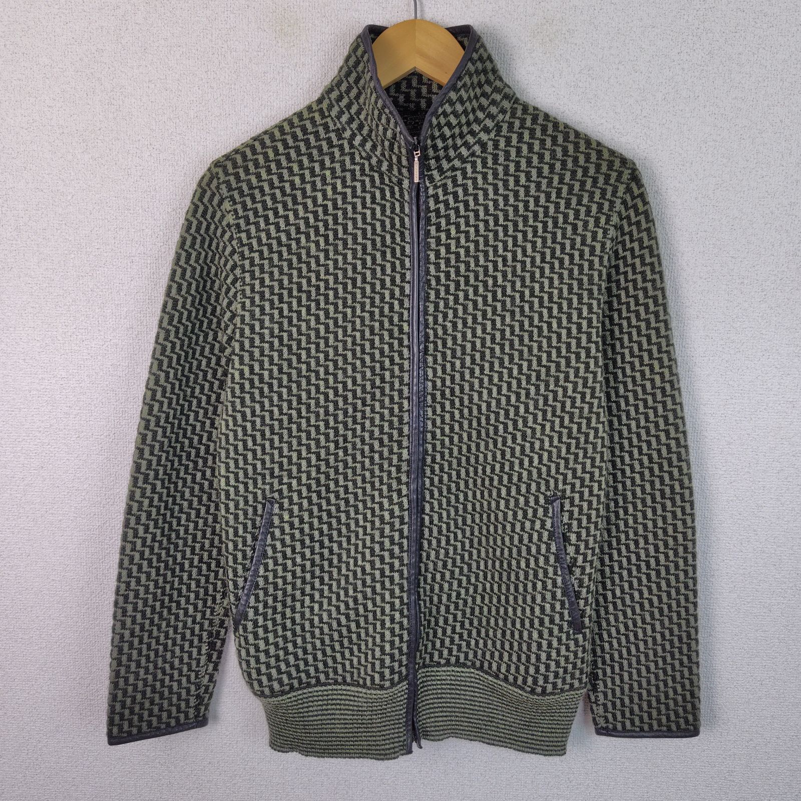 90s イタリア製 MISSONI ミッソーニ ニットジャケット 総柄 アース 