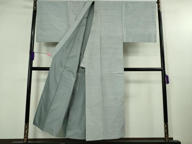 平和屋本店●極上　男性　紬　キングサイズ　縞　灰青色×紺鼠色　逸品　DZAB4988kh6 平和屋本店○極上 男性 紬 キングサイズ 縞 灰青色×紺鼠色