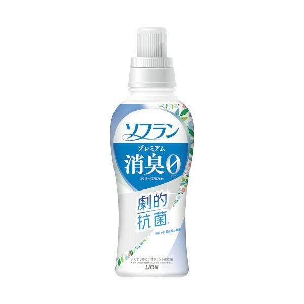 （まとめ） ライオン ソフランプレミアム消臭 ホワイトハーブアロマの香り 本体 510mL 1本 〔×5セット〕