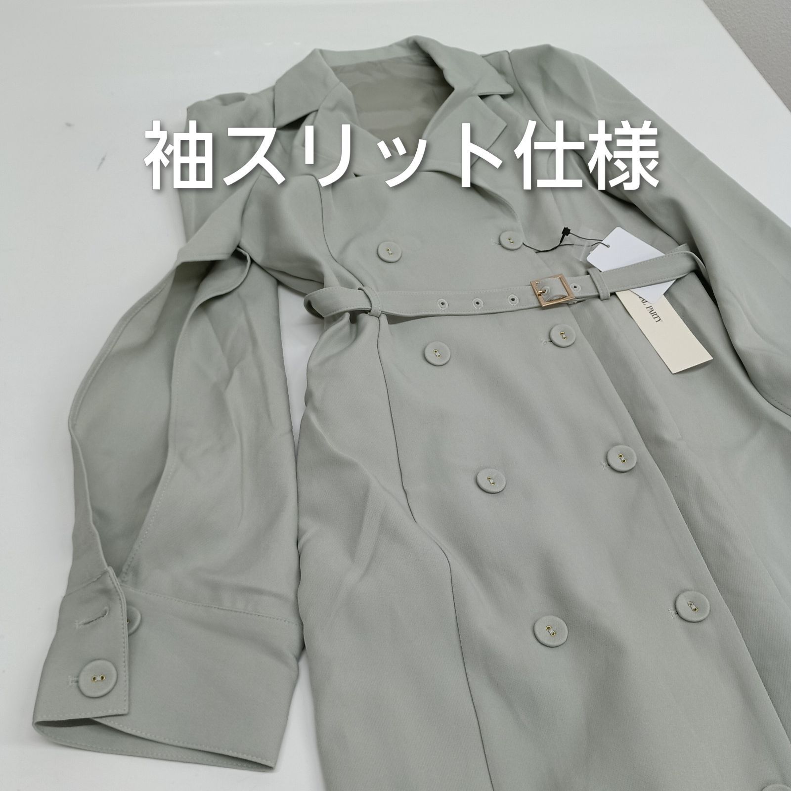 ROYAL PARTY ケープワンピース ミント グリーン ひざ下丈 パステル 