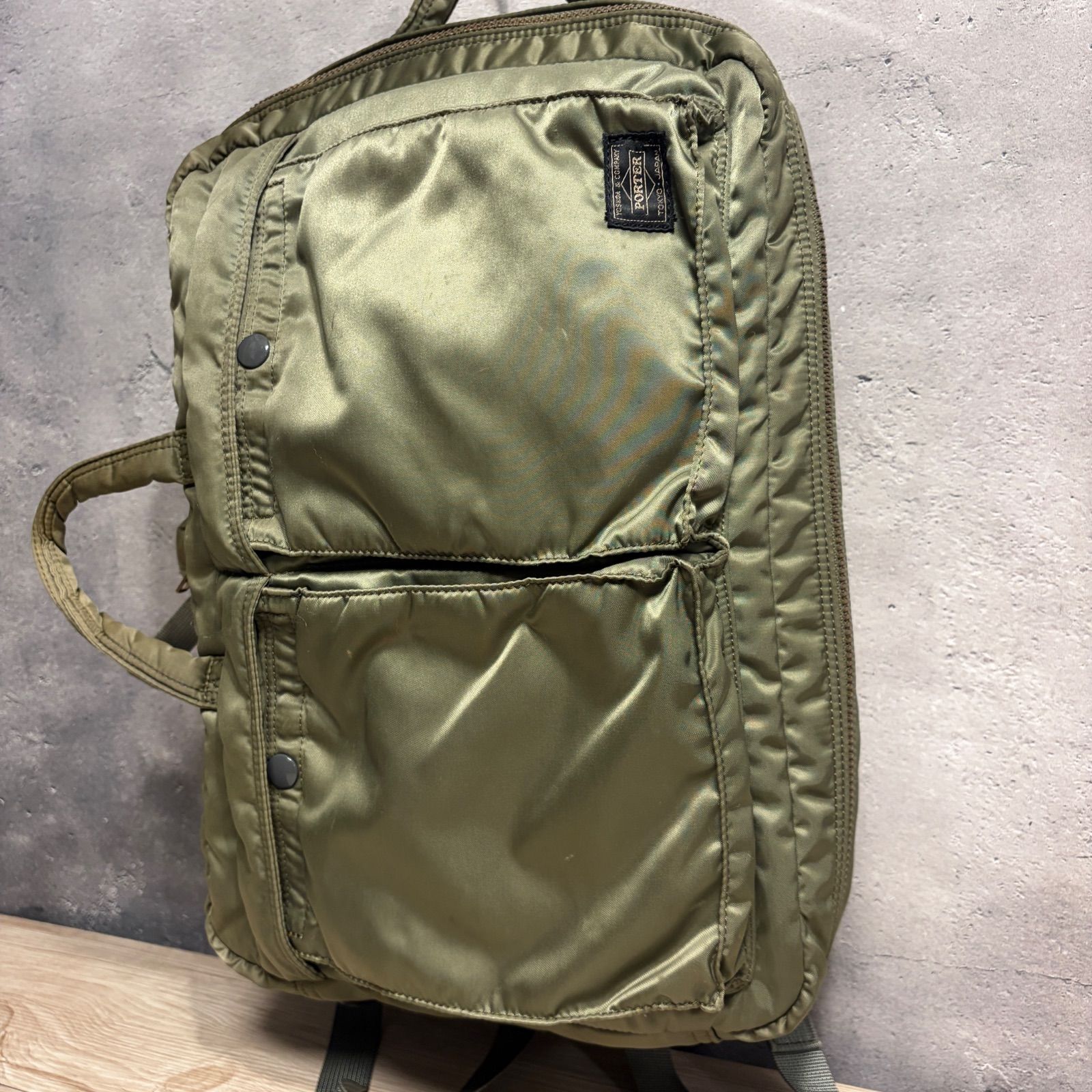24 ポーター　タンカー　ビジネスバッグ　3way カーキ PORTER タンカー 3way リュック セージグリーン ビジネスバッグ 吉田