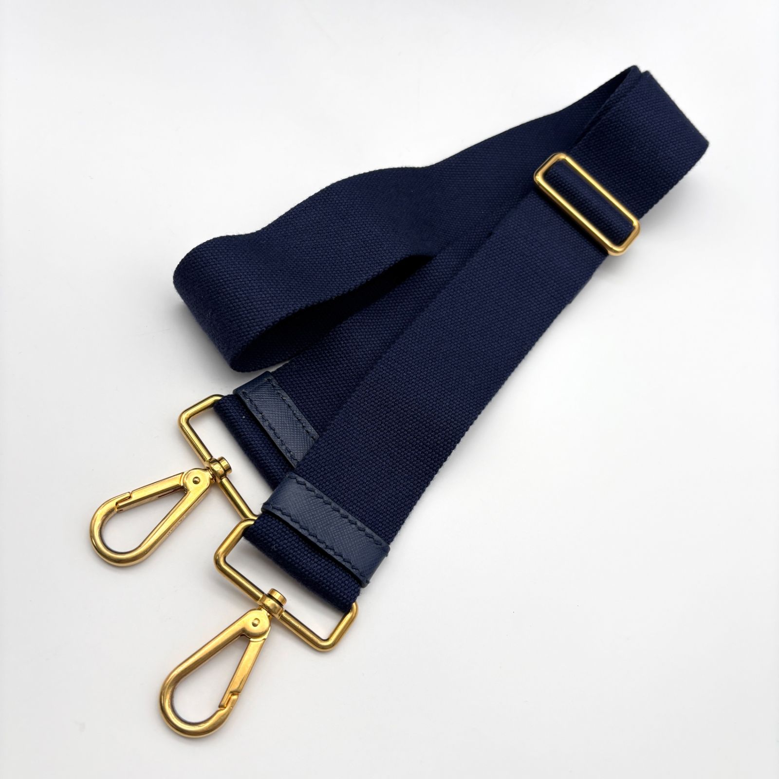良品】PRADA プラダ カナパ L トートバッグ B1872G デニム ネイビー 紺 