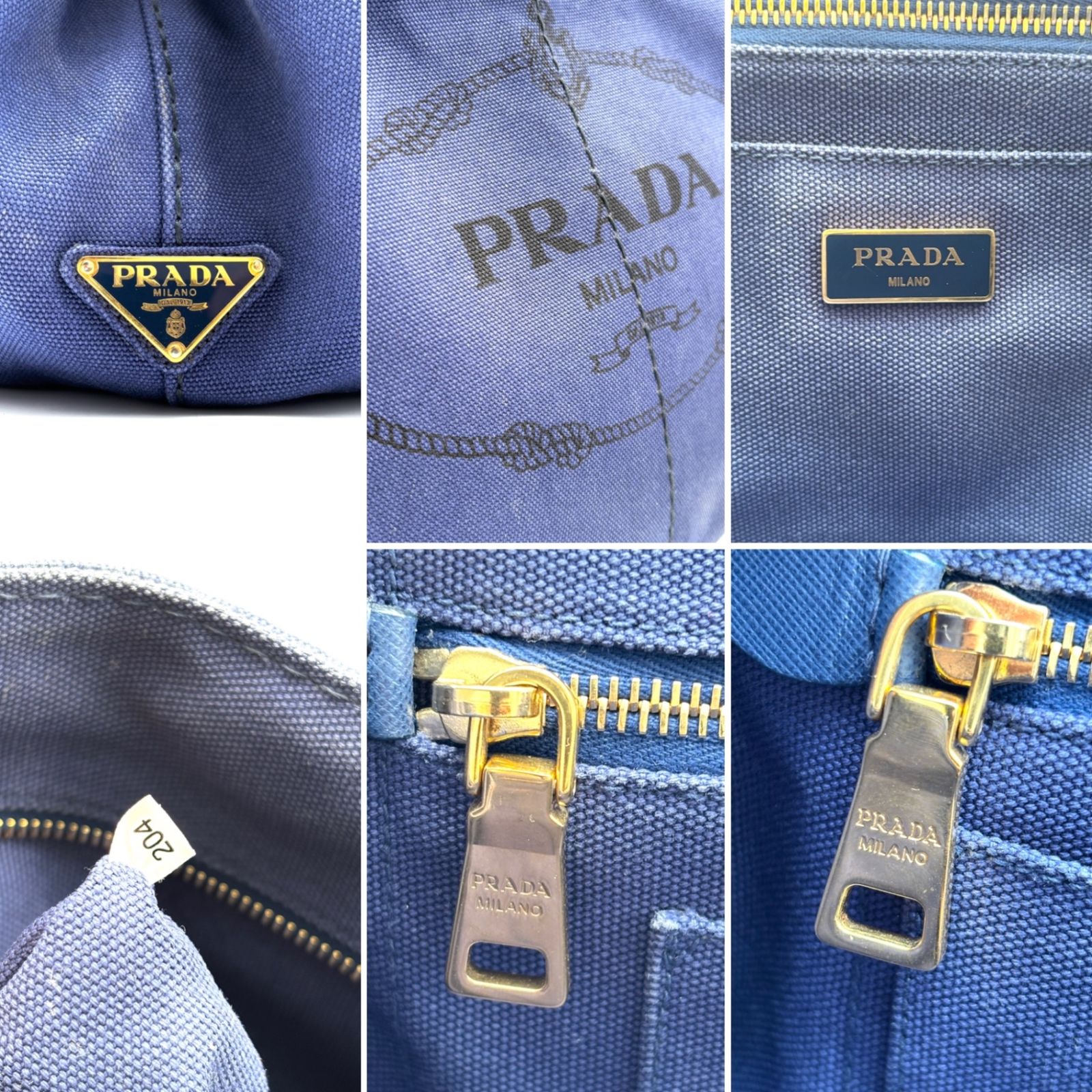 PRADA プラダ カナパ デニム キャンバス 2way /ショルダーバッグ