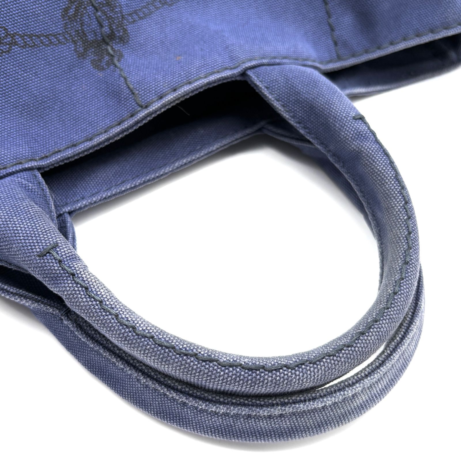 良品】PRADA プラダ カナパ L トートバッグ B1872G デニム ネイビー 紺 