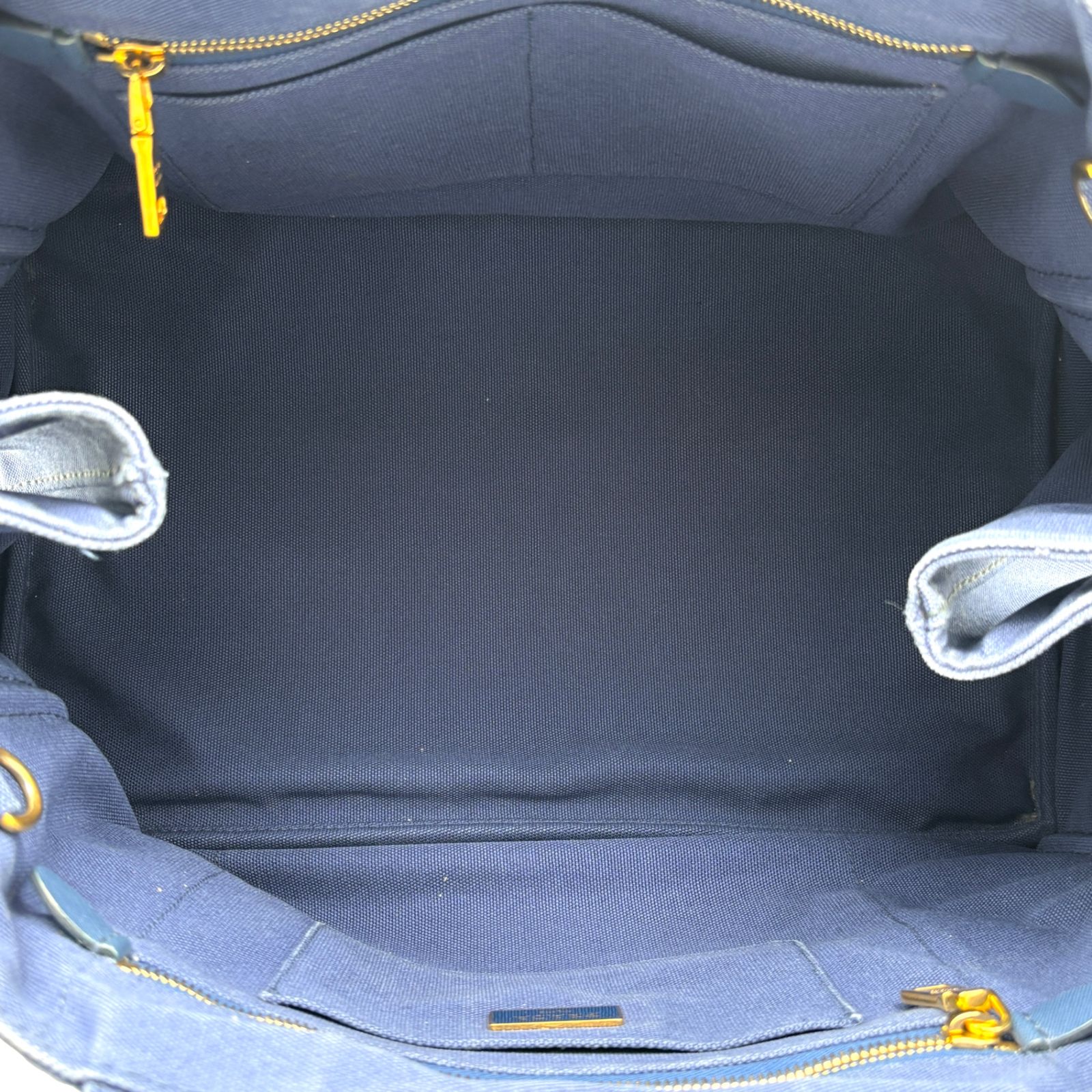 PRADA プラダ カナパ デニム キャンバス 2way /ショルダーバッグ