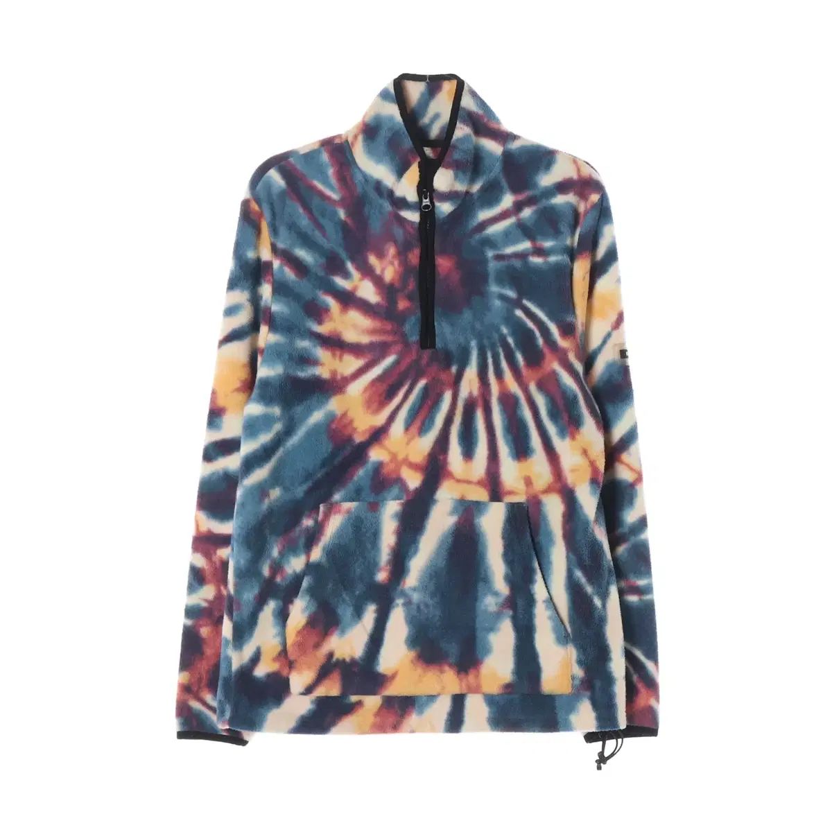STUSSY タイダイ ハーフジップアップ タートルネック プルオーバー 