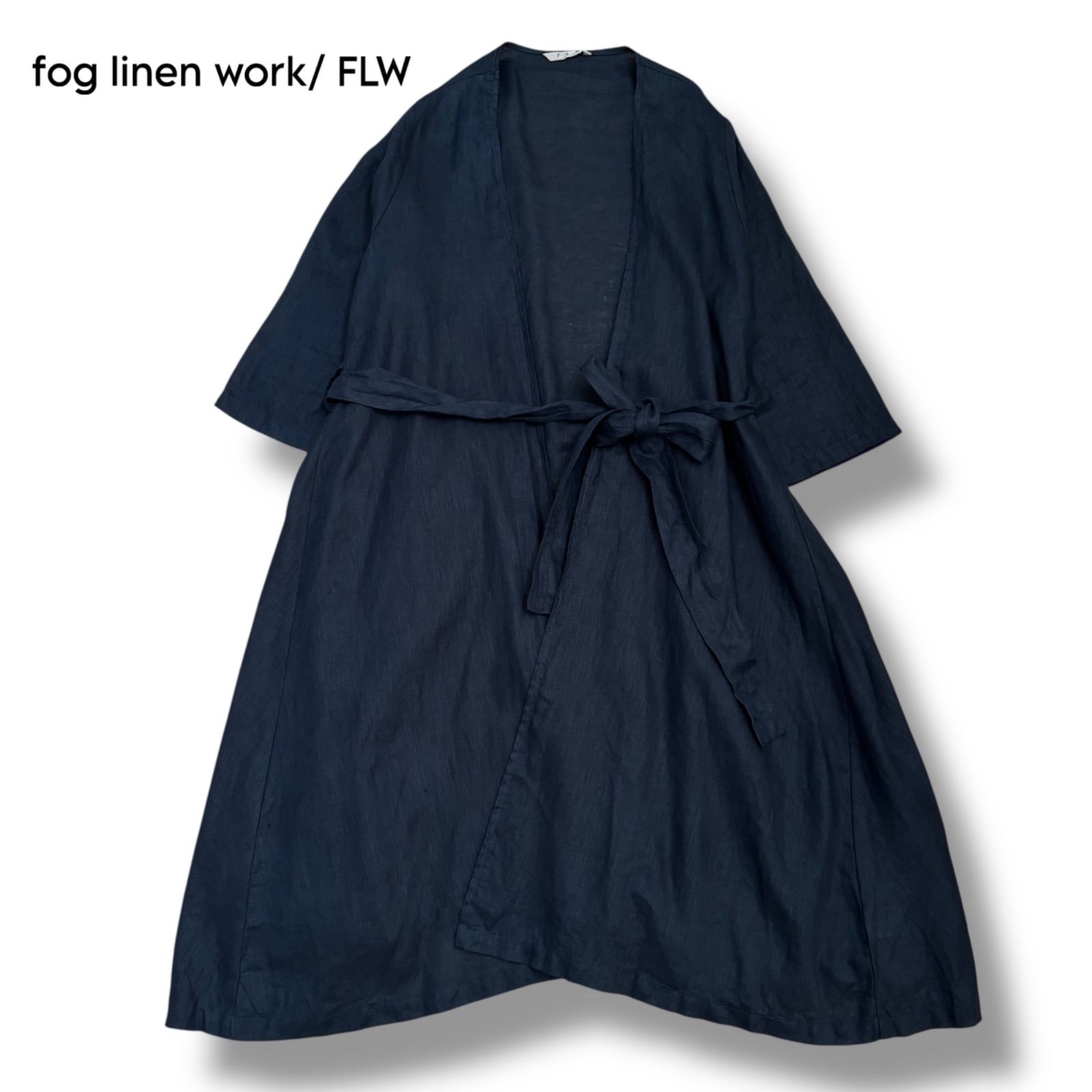 fog linen work/ FLW】リネンローブ コート メラニーコート L フォグ 