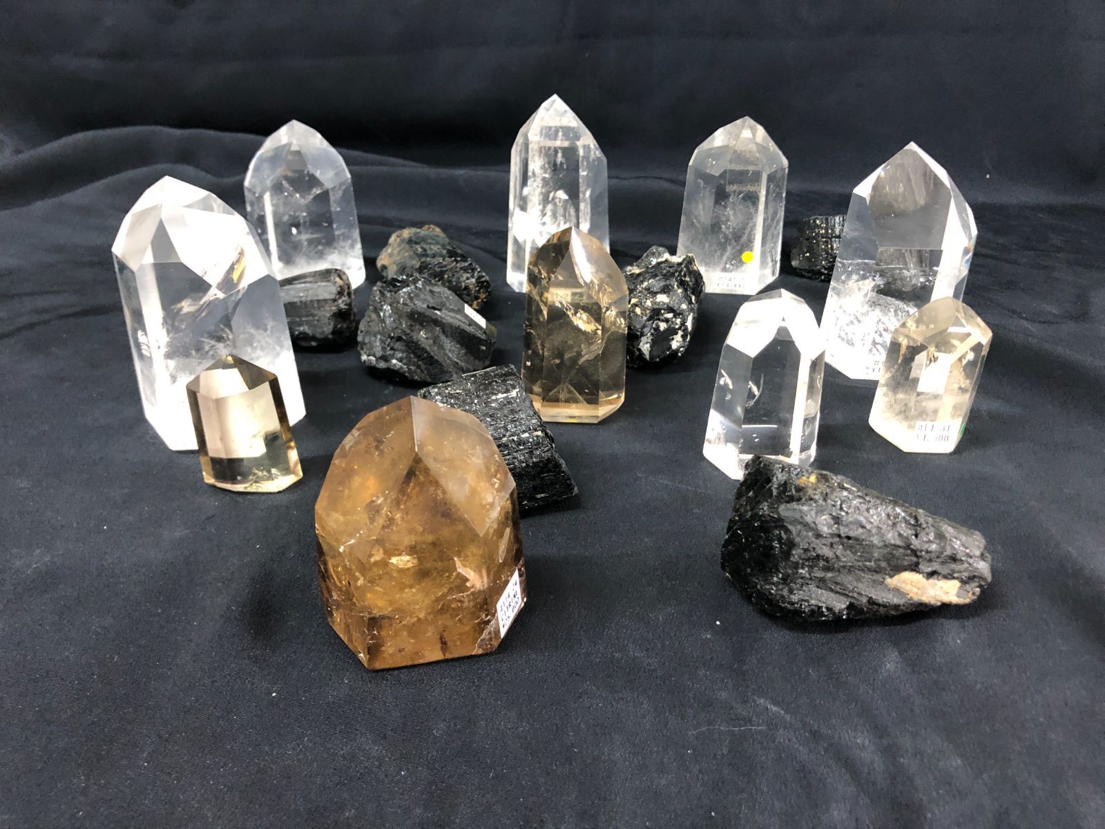  水晶ポイントBOX 水晶 シトリン |コリント産 目覚まし時計 置物 インテリア小物