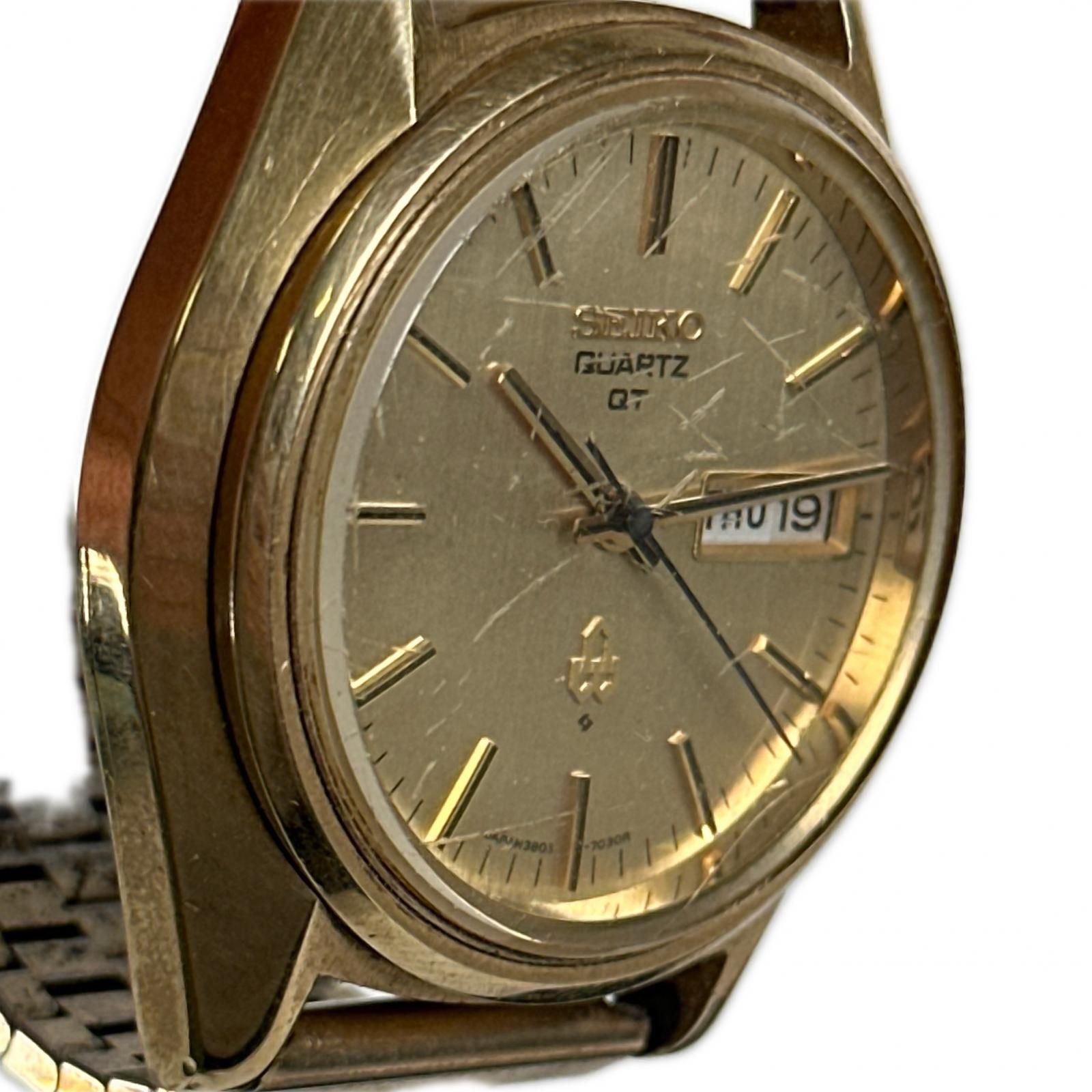 正常可動 SEIKO セイコー 3803-7031 腕時計 QUARTZ QT GAP GOLD 