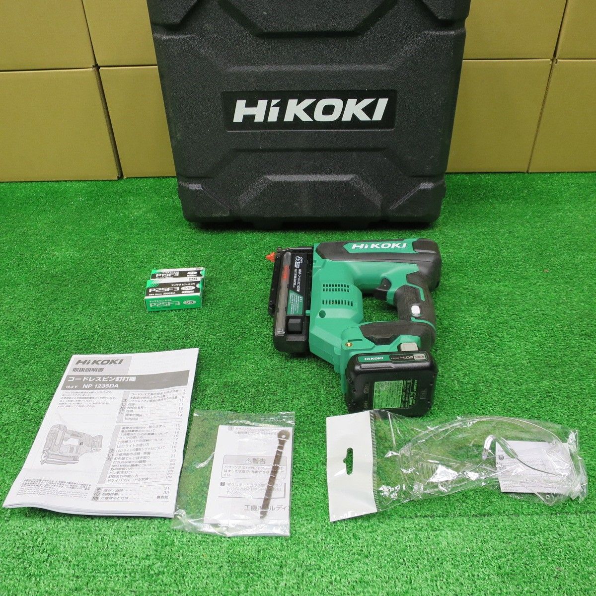 送料無料] バッテリー付き◇Hikoki 35mm コードレス ピン 釘打