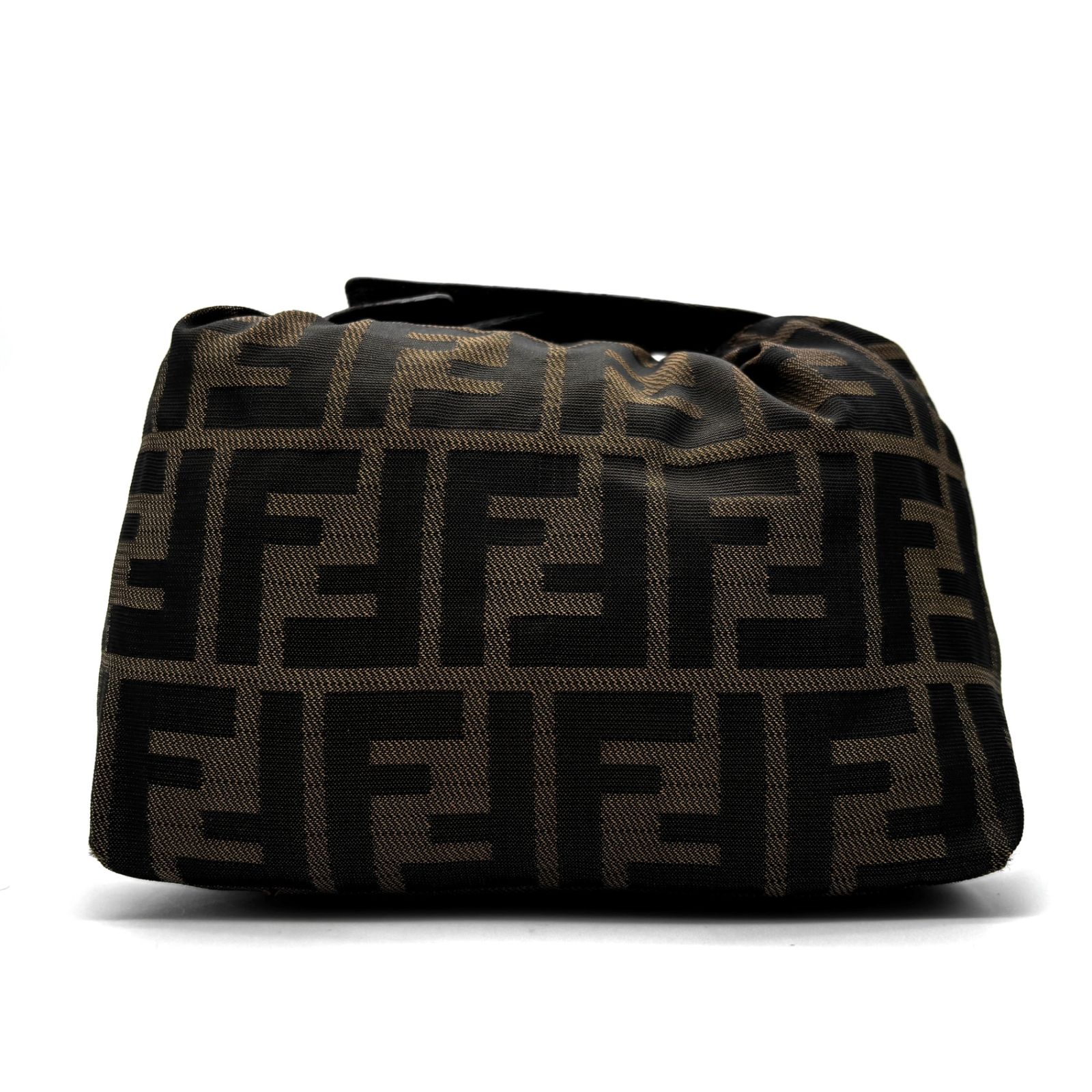 1円 FENDI フェンディ ズッカ柄 ナイロンキャンバス×レザー