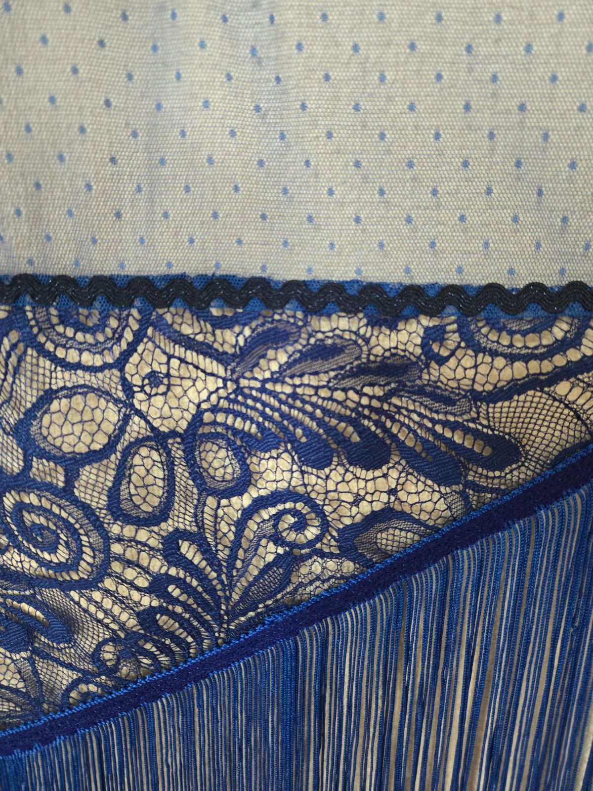 新品]レースシージョ 青 フラメンコ衣装 フラメンコ シージョ