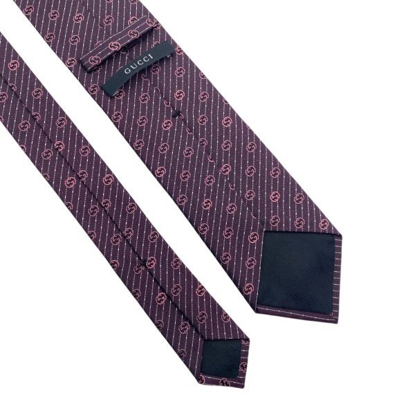 ○ グッチ GUCCI ネクタイ インターロッキングG モノグラム 総柄