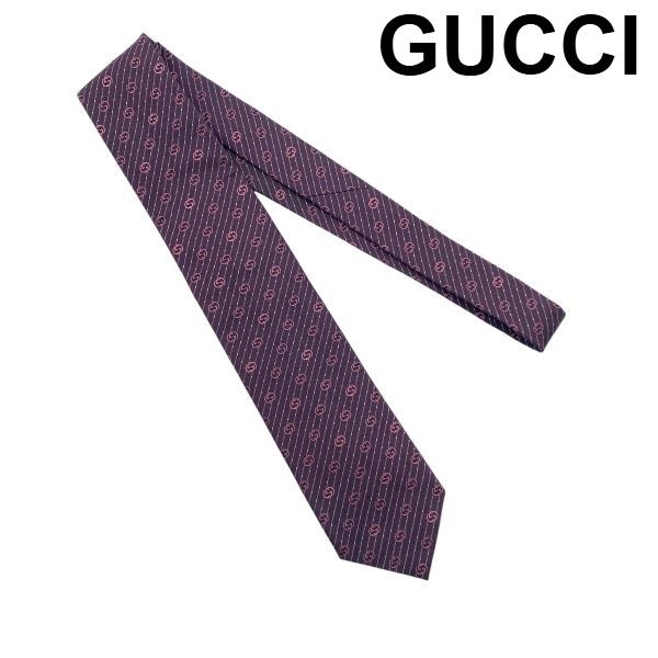 ○ グッチ GUCCI ネクタイ インターロッキングG モノグラム 総柄