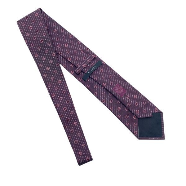 ○ グッチ GUCCI ネクタイ インターロッキングG モノグラム 総柄