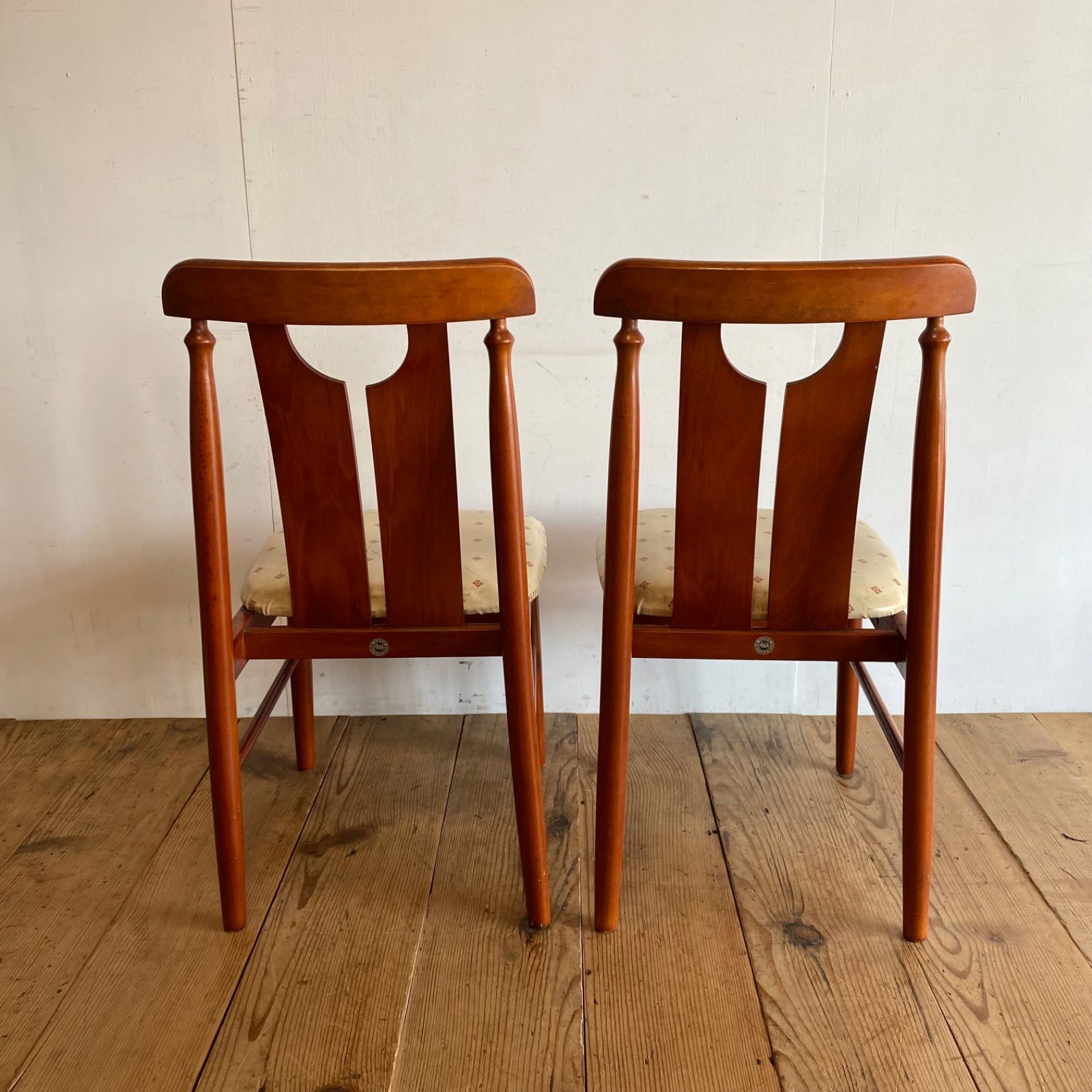 2脚セット ヴィンテージ Toyo furniture ダイニングチェア 椅子 レトロ