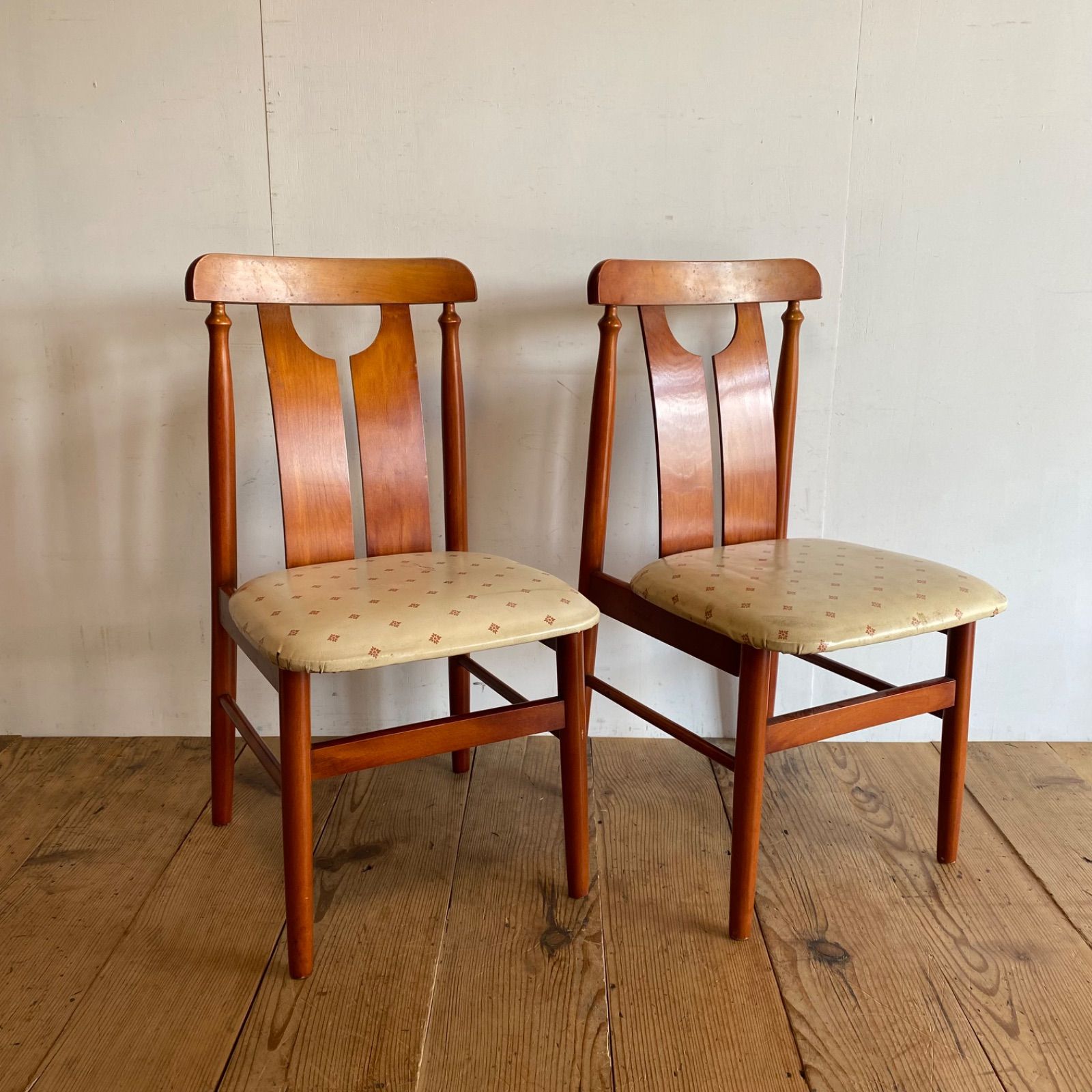 TOYO FURNITURE ダイニングチェア 2脚セット ナチュラル 木製 2脚セット ヴィンテージ Toyo furniture ダイニングチェア 椅子 レトロ