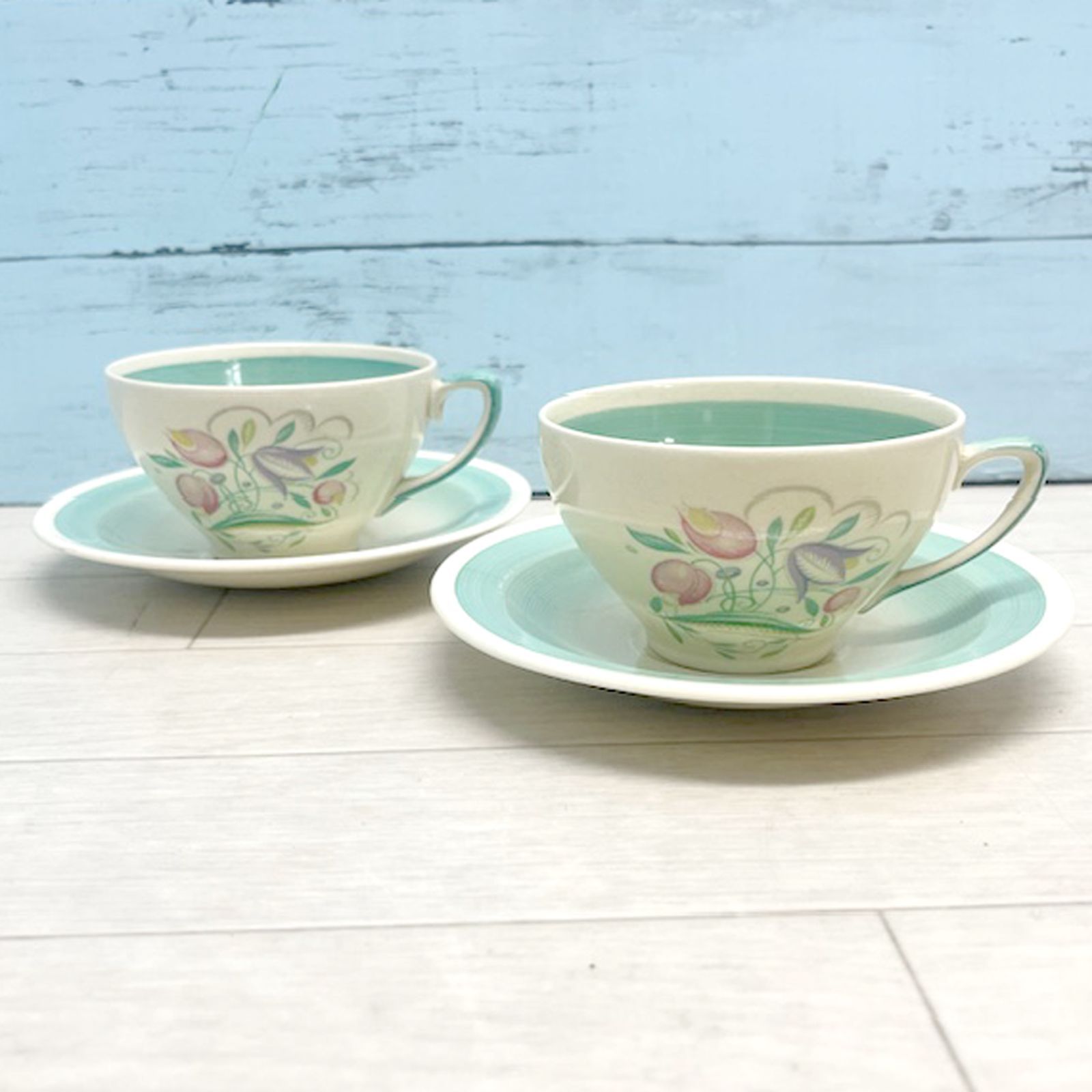 スージークーパー（Susie Cooper） カップ＆ソーサー 2客セット② 