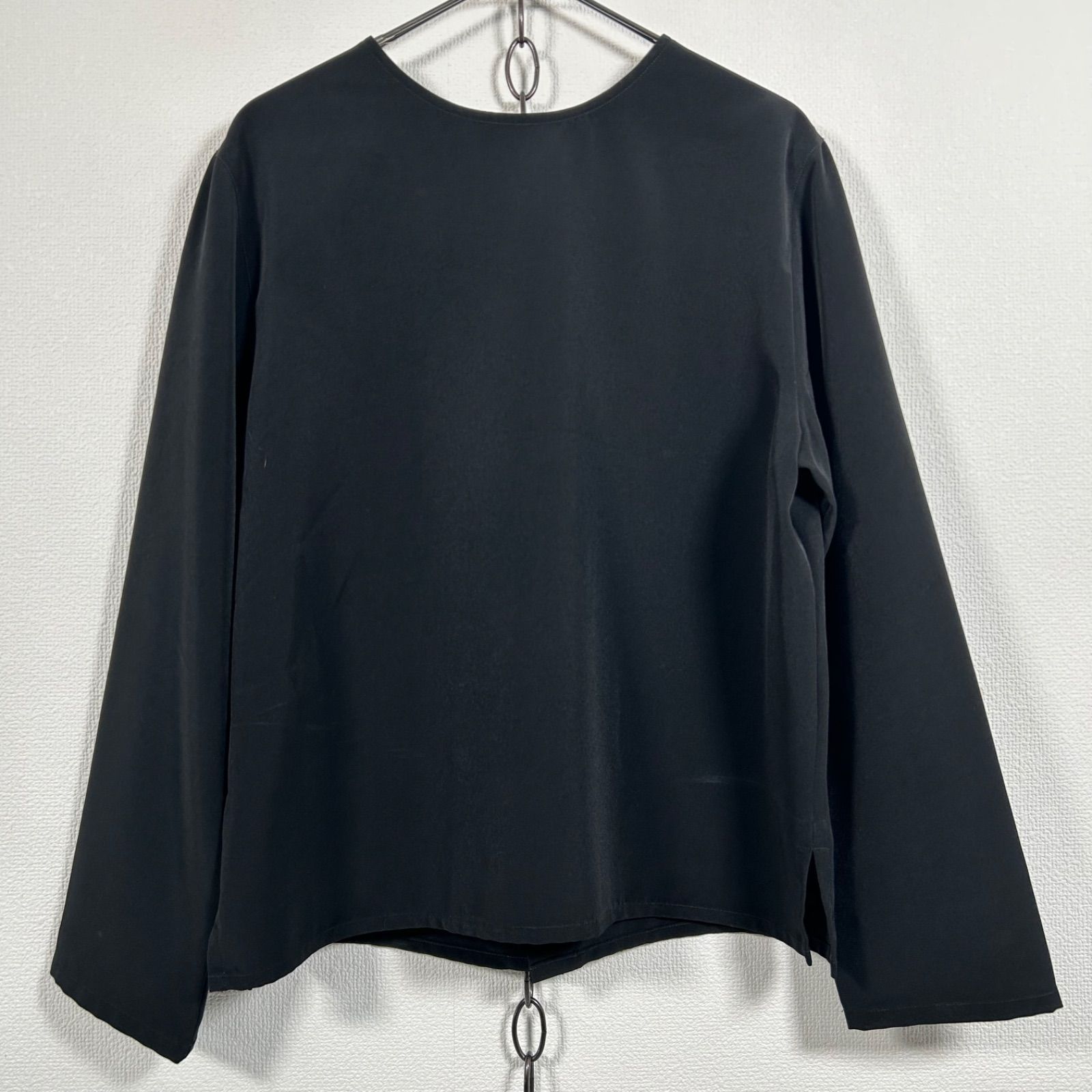フランス製 90s French Vintage agnes b サテンカットソー ブラック サイズ1
