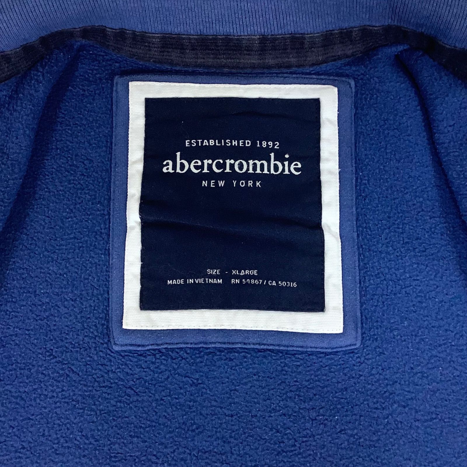 アメカジ】Abercrombie&Fitch アバクロ ビッグロゴ ジップアップ 
