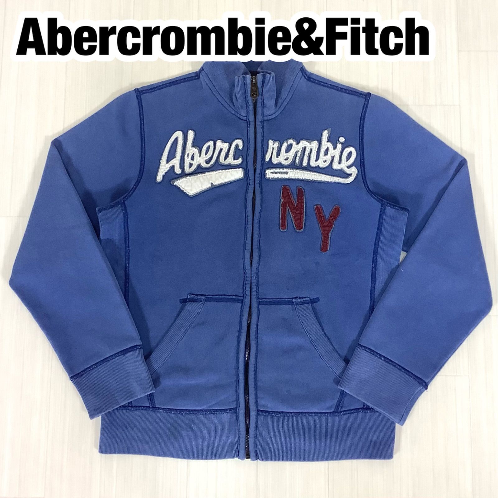 アメカジ】Abercrombie&Fitch アバクロ ビッグロゴ ジップアップ 