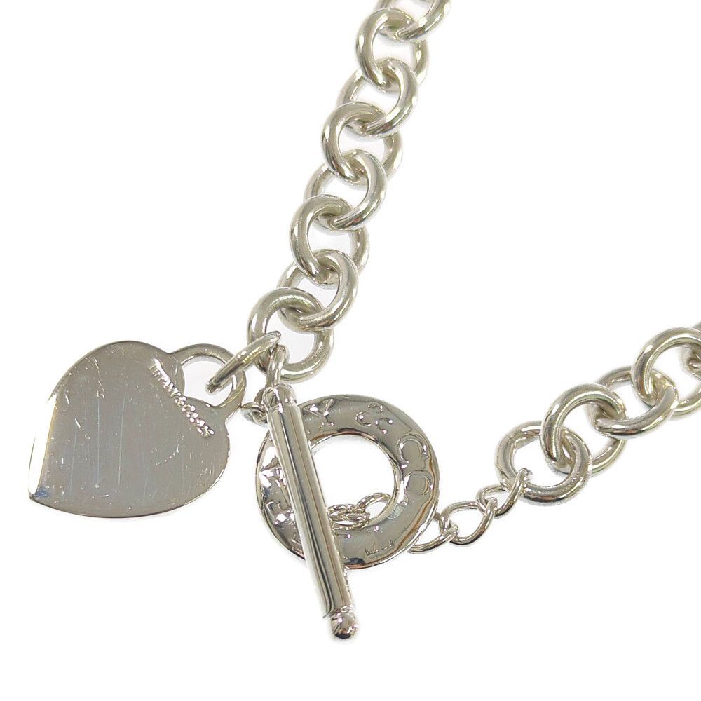 美品 TIFFANY＆Co. ティファニー ハートモチーフ チェーン ネックレス 