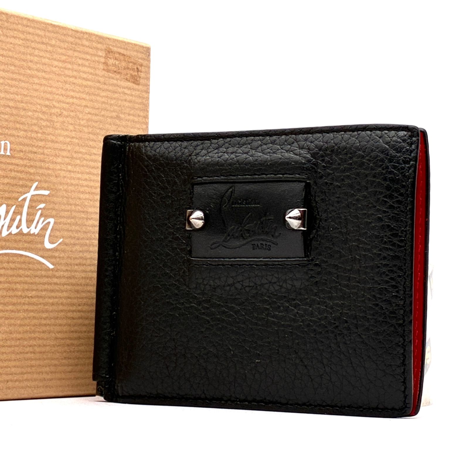美品】クリスチャン ルブタン Christian Louboutin マネークリップ 二 