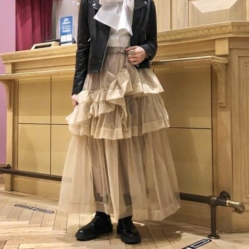 Chika Kisada チカキサダ 21SS チュールスカート CS-21049 1 Beige Chika Kisada チカキサダ 21SS チュールスカート CS-21049 1 Beige