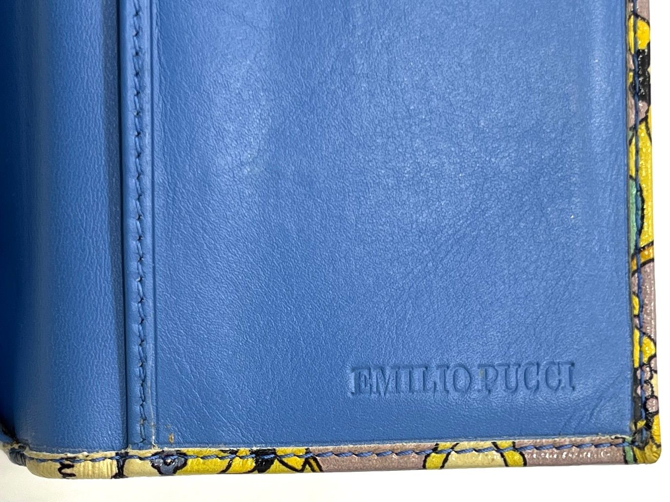 EMILIO PUCCI エミリオプッチ 本革レザー二つ折り長財布 サイフ 札入れ 