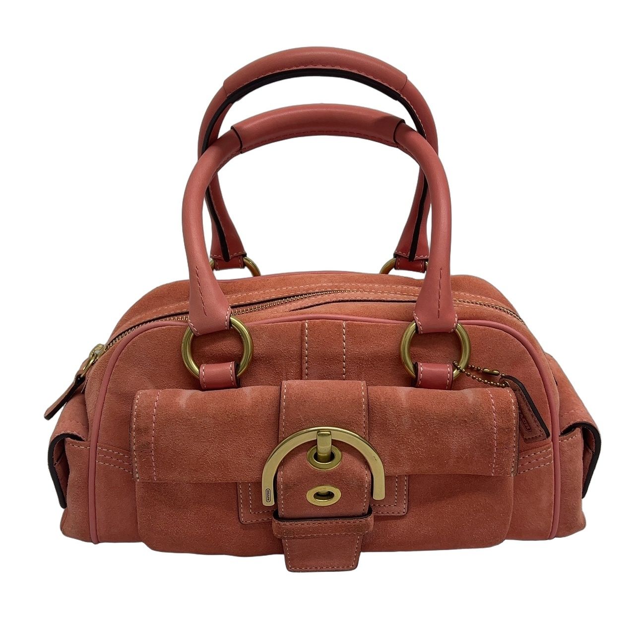 COACH コーチ ハンドバッグ マルチポケット スエード ソーホー 8A23